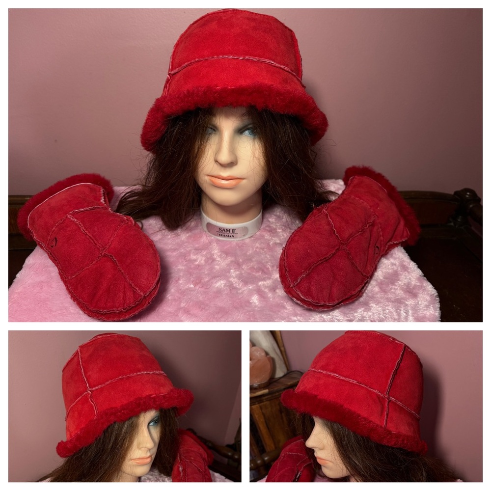 ACORN Shearling Bucket Hat & Mittens